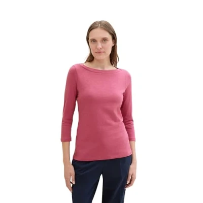 Abbildung von TOM Tailor Langarmshirt, Damen, Größe: 44, Pink velvet