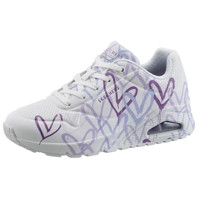 Abbildung von Skechers Sport UNO Sneaker low, Damen, Größe: 39, White/pink Schuhe