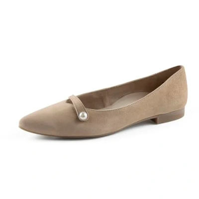 Abbildung von Paul Green Klassischer Ballerina, Damen, Größe: 38.5, Beige Schuhe