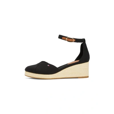 Abbildung von Tommy Hilfiger FLAG Closed TOE MID Wedge Plateaupumps, Damen, Größe: 41, Black Schuhe
