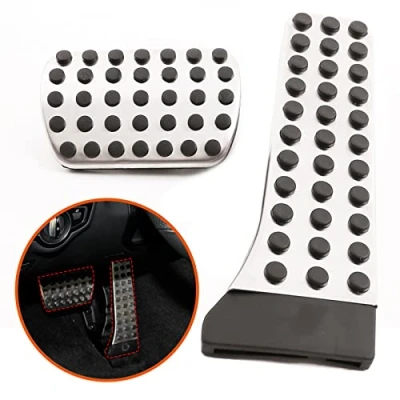 Abbildung von 2Pcs Auto Gas Kraftstoff Bremse Pedal für Benz C GLC GLK SLK E Klasse W205 X253 W213 2016 2019 No Drilling AT Autozubehör