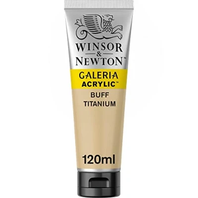 Abbildung von Winsor &amp; Newton 2131060 Galeria Acrylfarbe, hohe Pigmentierung, lichtecht, buttrige Konsistenz, 120ml Tube Gelbliches Titan