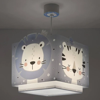 Abbildung von Dalber kinderlampe Pendelleuchte Hängelampe Baby Jungle Tiere Dschungeltiere, Kunststoff, Blau