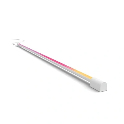 Abbildung von Philips Hue Play Gradient Light Tube weiß 125cm, 1260lm, Surround Beleuchtung, bis zu 16 Mio. Farben, einstellbare Lichteffekte, steuerbar via App, für Fernseher geeignet