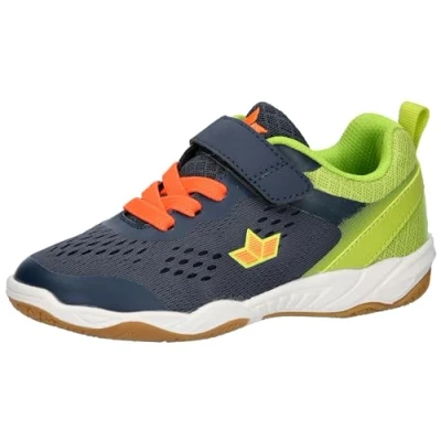 Abbildung von LICO KEY VS Hallenschuh Unisex Sneaker low für Kinder, Größe: 35, Navy/lemon/orange Schuhe