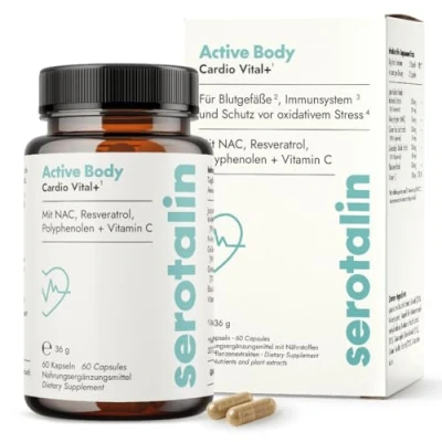 Abbildung von serotalin® CELL POWER NAC Kapseln Resveratrol &amp; Polyphenole I 60 Hochdosiert ohne Zusatzstoffe Deutsche Produktion Labor getestet Vegan