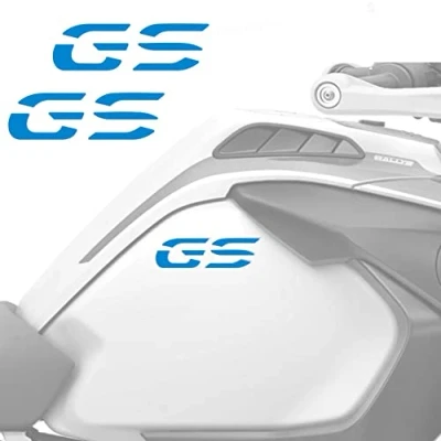 Abbildung von 2 Aufkleber kompatibel mit Tankseiten Motorrad R 1200 1250 GS Adventure LC (Hellblau)