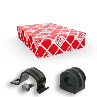 Abbildung von febi BILSTEIN 27250 Reparatursatz, Stabilisatorlager Vorderachse mit Halter Schraube Plus VOLKSWAGEN: Golf 4, Bora Variant, 4 Variant