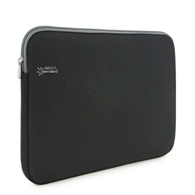 Abbildung von Rapesco 1693 Germ Savvy Antibakteriell, 14“ Laptop Hülle, Schwarz