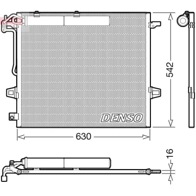 Abbildung von DENSO DCN17057 Klimakondensator mit Trockner R 134a MERCEDES BENZ: ML Class