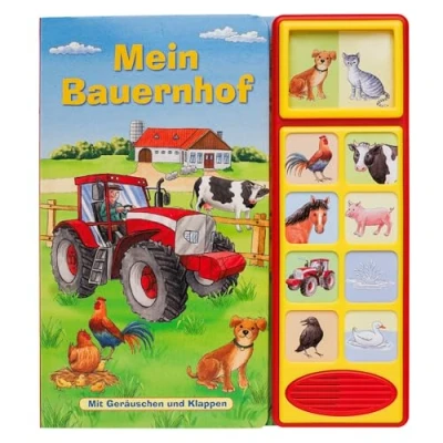 Abbildung von Mein Bauernhof Klappen Geräusche Buch mit 10 Sounds Klappenbuch Soundeffekten