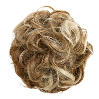 Abbildung von CAISHA Scrunchie Haarteil Haargummi Dutt Haarverdichtung Groß Emilia Gewellt Unordentlich DM15cm Braun Blond Mix G32E