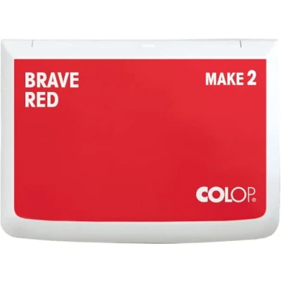 Abbildung von COLOP Stempelkissen MAKE 2 brave red 70 x 110 mm, Kissen für traditionelle Handstempel und Kreativstempel