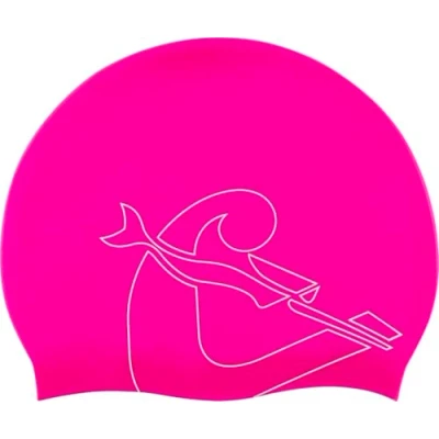 Abbildung von Cressi Eddie Swim Cap Badekappe Unisex, Rosa/Weiß, Einheitsgröße