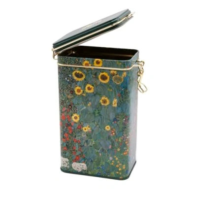Abbildung von Fridolin 19402 Vorratsdose/Kaffeedose aus Metall mit Bügelverschluss, Volumen ca. 1,4 Liter Gustav Klimt: Bauerngarten