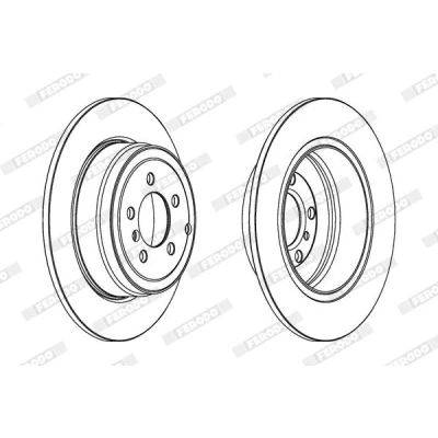 Abbildung von FERODO PREMIER DDF1518C 1 Bremsscheibe 354 12 5 voll beschichtet ohne Schrauben LAND ROVER: Range Rover 3