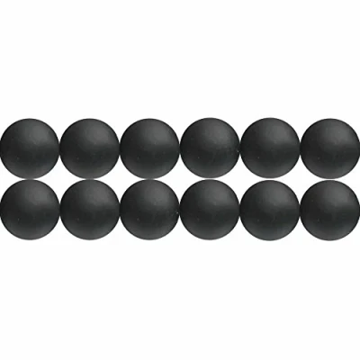 Abbildung von SKYBEADS Perlen Schwarzer Achat Mattiert Runde 4mm Natur Edelstein zum Auffädeln 38cm Strang Approx 90 Stück