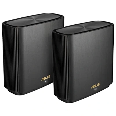 Abbildung von ASUS ZenWiFi XT9 AX7800 2er Set Schwarz kombinierbarer Router (Tethering als 4G und 5G Ersatz, Whole Home Tri Band AI Mesh WiFi 6 System, 2.5G Port, Abdeckung von bis zu 530qm)