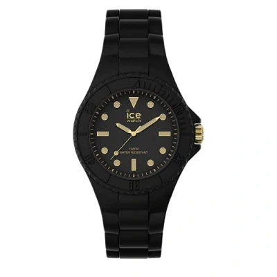 Abbildung von ICE Watch generation Black gold Schwarze Damenuhr mit Silikonarmband 019143 (Small)