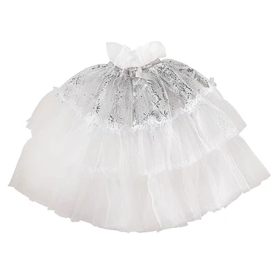 Abbildung von Ginger Ray Girls White &amp; Silver Starlight Sparkle Fairy Princess Cape for Christmas Costume Parties