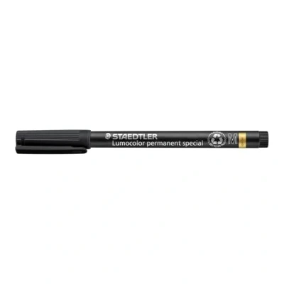 Abbildung von STAEDTLER 319 M 9 Folienstift Lumocolor special Spitze, circa 1.0 mm, permanent, schwarz, 10 Stück im Kartonetui, VE