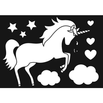 Abbildung von Artemio A4 Einhorn Schablone.