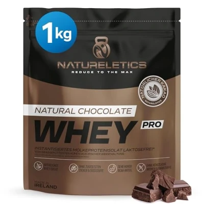 Abbildung von NATURELETICS PREMIUM WHEY ISOLAT SCHOKO, Laktosefrei, Fettarm, ohne Süßstoffe, Zuckerzusatz, von grasgefütterten Kühen aus natürlicher Weidehaltung