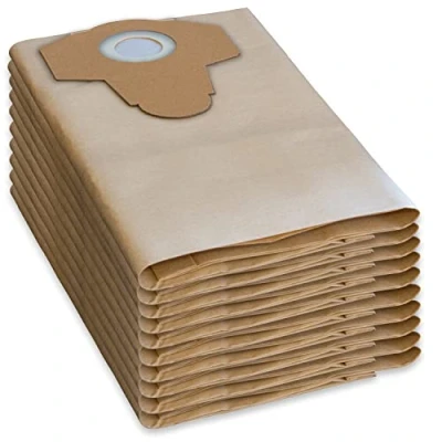 Abbildung von 10 Original Parkside Lidl Staubsaugerbeutel für Nass Trocken Sauger PWD 25, 30, PNTS 23, 1400, 1500 A1, A2, B1, C1, D1, B2, B3, E2, C4, D5, F2, H4