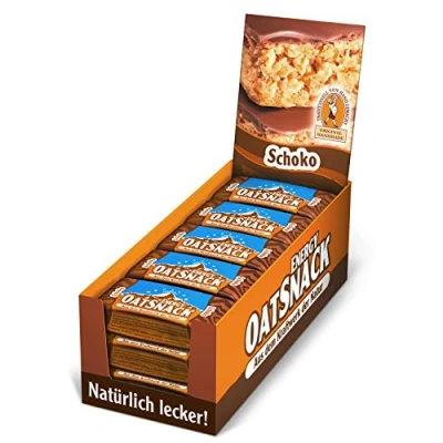 Abbildung von Best Body Nutrition Davina Energy OatSnack Riegel Schoko Haferflocken Kohlenhydrat Riegel, von Hand gemacht, 15 x 65 g Riegel/Box (975 g)