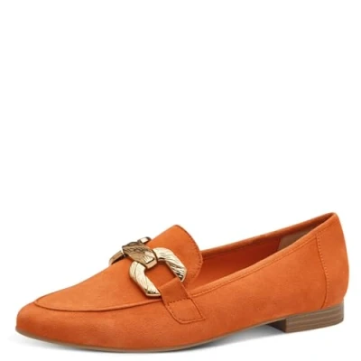 Abbildung von Marco Tozzi Slipper, Damen, Größe: 41, Orange Leder