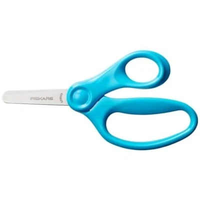 Abbildung von Fiskars Kinderschere, Ab 6 Jahren, Länge: 13 cm, Für Rechts und Linkshänder, Metall Klinge/Kunststoff Griffe, Türkis, 1064072