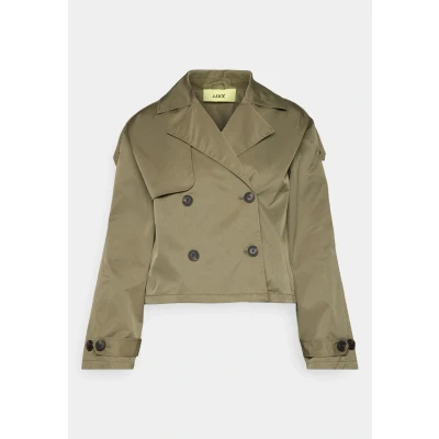 Abbildung von JJXX Carlie Short Unisex Trenchcoat, Damen, Größe: XS, Dusty olive