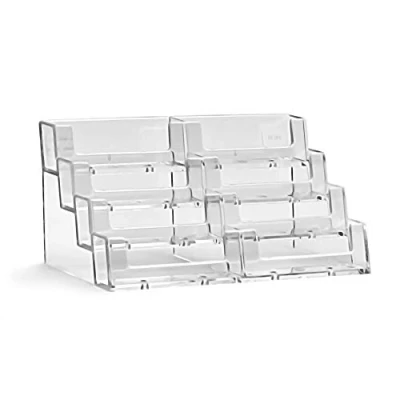Abbildung von Taymar 8BC93 Visitenkartenhalter, Visitenkartenständer, Visitenkartenaufsteller, 2x4 Etagen, transparent,1 Stück