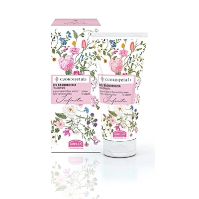 Abbildung von Helan, Cuor di Petali, Duschgel und Shampoo ohne Sulfate Parabene für Körper Haar, parfümiertes zartes auf der Haut, mit Rosenblüten Linden, 200 ml, Made in Italy
