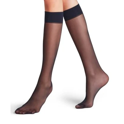 Abbildung von Falke MATT Deluxe 20 Denier Transparent Kniestrümpfe, Damen, Größe: 39 42, Marine