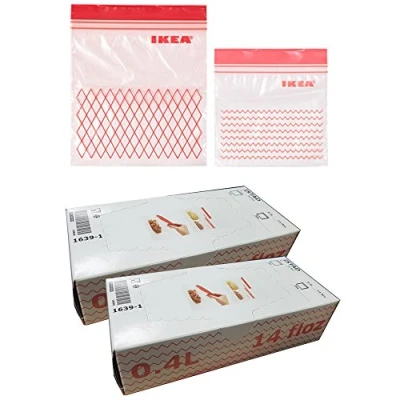 Abbildung von Ikea ISTAD Kunststoff Gefrierschrank Tasche, rote 120Pack