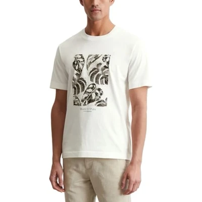 Abbildung von Marc O&#039;Polo Short Sleeve Seasonal LOGO Artwork Tshirt print, Herren, Größe: Large, Egg white