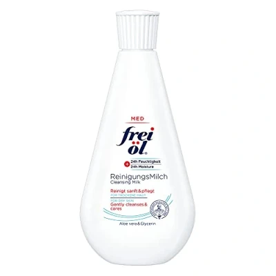 Abbildung von frei öl MED ReinigungsMilch, sanfte Gesichtsreinigung und Make up Entferner, spendet 24h Feuchtigkeit, reinigt ohne auszutrocknen, Gesichtspflege, 200 ml