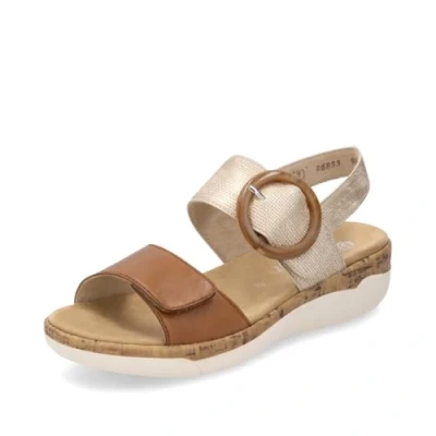 Abbildung von Remonte Damen R6853 Sandale, noccia/lehm metallic / 90, 40 EU