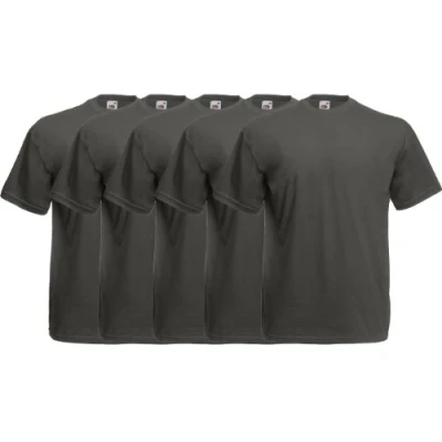 Abbildung von Fruit of the Loom Original T Rundhals Shirt F140 5er Pack Gr. XXL, Light Graphite