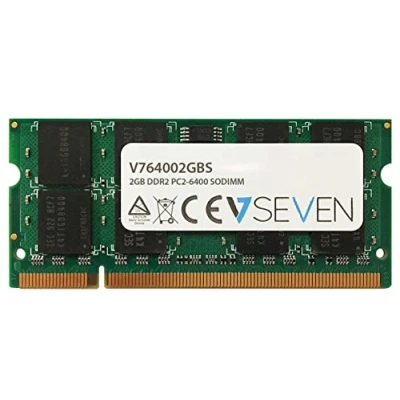 Abbildung von V7 V764002GBS Notebook DDR2 SO DIMM Arbeitsspeicher 2GB (800MHZ, CL6, PC2 6400, 200pin, 1.8 Volt)