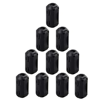 Abbildung von Futheda 10 Stück 3 mm Innen Durchmesser Wechselrahmen Ferrit Ring Core störsicher Filter RFI EMI Rauschunterdrücker Kabel Clip Schwarz