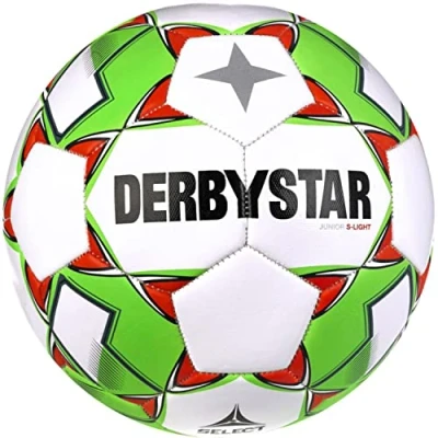 Abbildung von Derbystar Unisex Erwachsene Fußball Junior S Light V23 Größe 4, Weiss grün, 4