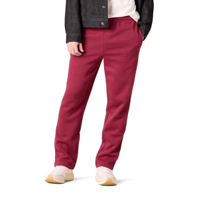 Abbildung von Amazon Essentials Herren Fleece Jogginghose mit offenem Saum (erhältlich in den Größen L und L), Rot, M