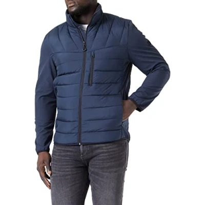 Abbildung von TOM TAILOR Denim Herren Hybrid Steppjacke 1031781, 10668 Sky Captain Blue, L