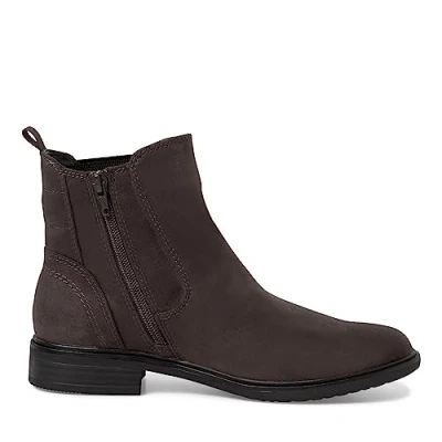 Abbildung von Jana Damen Chelsea Boots Elegant Flach Weite H Mehrweite, Grau (Asphalt), 37 EU