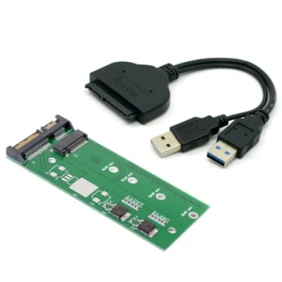 Abbildung von chenyang M.2 NGFF B/M Key SSD zu 2,5 Zoll SATA Festplatte PCBA Konverter Adapter mit USB 3.0 Datenkabel