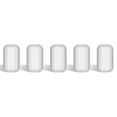 Abbildung von stonylab 5 Teiliges PTFE Magnetrührstäbchen Set, 10 mm beschichtet Stir Bar Set Magnetrührstäbe Weißer Rührmischer für Rührer, PK