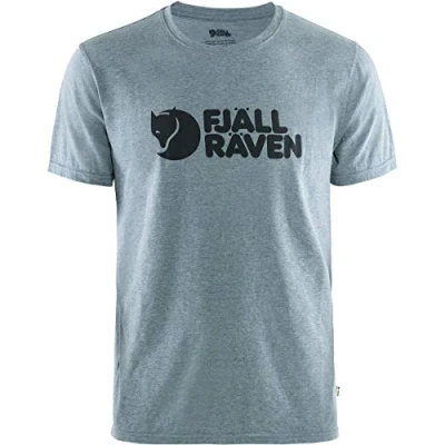 Abbildung von Fjallraven Fjällräven Herren Logo T shirt M Shirt, Uncle Blue melange, XL EU