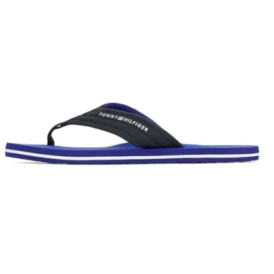 Abbildung von Tommy Hilfiger Herren Flip Flops Nyc Beach Sandal mit Logo, Blau (Desert Sky), 40